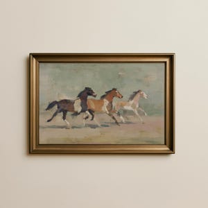 Minimalist Horse Art Print, Modern Equine Poster (Digital Download)