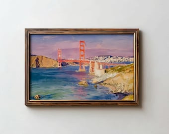 San Francisco Art Print | Golden Gate Poster | Watercolor Landscape (Digital Download)