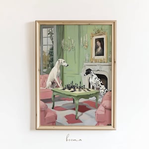 Hund Wand Kunst Lustige Hunde Poster Schach Liebhaber Digitaler Download Heimlich Moderne Kunst Modern Lustig Dekor Hundebesitzer Poster
