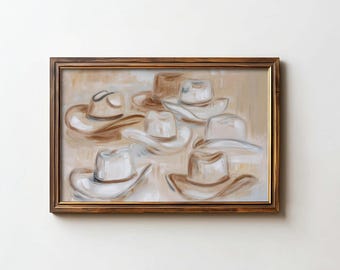 Western Wall Art – Cowboy Hats Print – modern country cowboy poster – Western Style Bedroom Art – Digital Download
