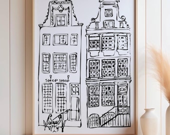 Paris Wall Art Vintage Paris France Art Poster Retro Paris Streets Print Minimalist Paris Decor Trendy Home Office Art