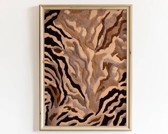 Neutral Abstract Art Print – Textured Painting, Scandinavian Decor (Digital Download)