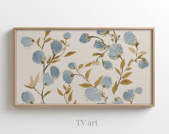 Floral Print Frame TV Art: Minimalist Flowers Art (Digital Download)