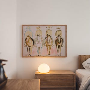 Cowboy Horse Art Print: Western Style Decor Minimalist Art (Digital Download) image 5
