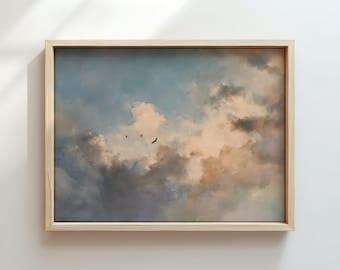 Cloud Art | Cloudscape Print | Country Farmhouse Decor (Digital Download)