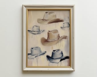 Cowboy Hats Art Print: Modern Western Decor (Digital Download)