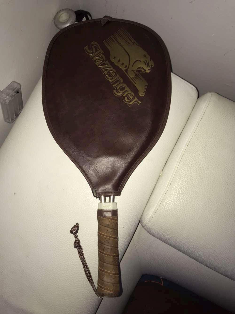 Ancienne Raquette De Tennis Slazenger Collège + Presse - Vintage Collection