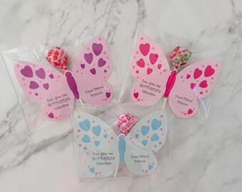 Custom ~ Butterfly Valentine's Day Card ~ Personalize ~ DIGITAL FILE