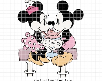 245 - ミッキーとミニーはいつまでも SVG、EPS、PNG - ディズニー