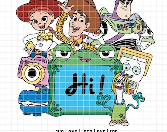 6274 - Toy Story 5 Lilypad waving & New characters Svg, Eps, Png, Dxf, Jpeg. Disneyy Toy Story 5 Cricut.