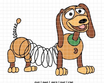 4619 - Slinky from Toy Story dtf full color Svg, Eps, Png, Dxf, Jpeg. Disneyy Toy Story dtf