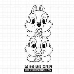 Puede incluir: Dibujo lineal en blanco y negro de dos ardillas de dibujos animados apiladas una encima de la otra. Las ardillas tienen ojos grandes, narices pequeñas y sonríen con las manos cruzadas. La imagen incluye opciones de tipo de archivo y una dirección web.