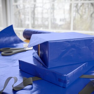 Cobalt Blue Gift Wrap: Eco-Friendly Matte Wrapping Paper