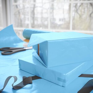 Baby Blue Gift Wrap: Matte Finish, Eco-Friendly