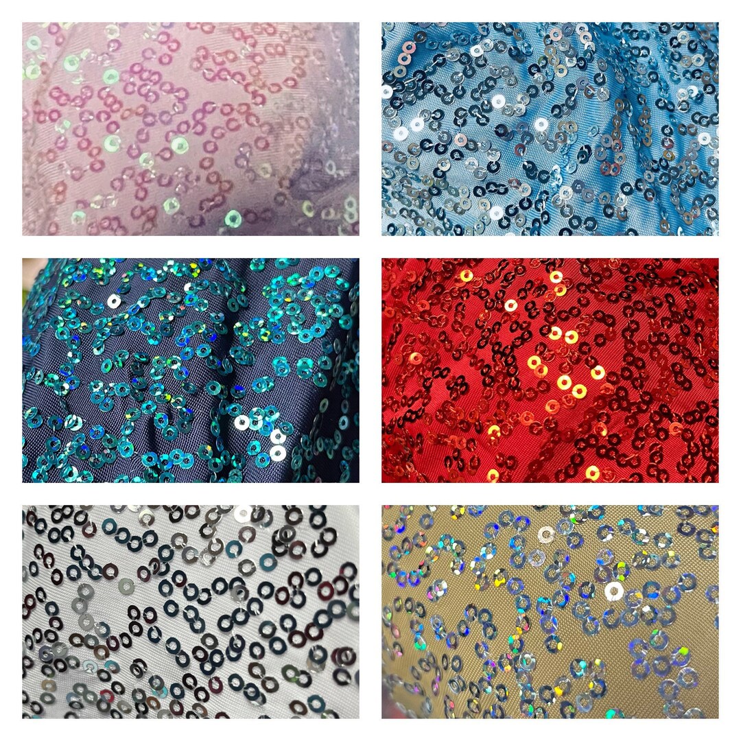 Sequin Types Mini Sequin Fabric: Poly/spandex 4-way Stretch - 48