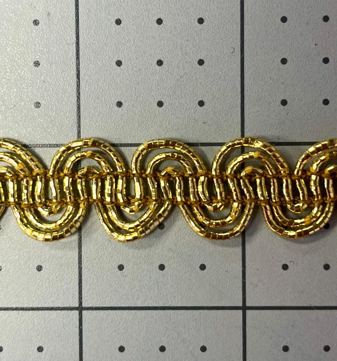 Metallic Gimp 1/2” Trim in Gold or Silver 10 Yards - Etsy