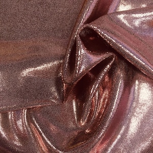 Mauve/Blushgold Mystique Spandex, Rose Gold 4-Way Stretch