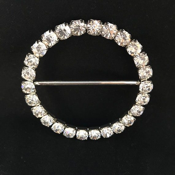 Six Round Metal Rhinestone Belt Buckles for 2 belt