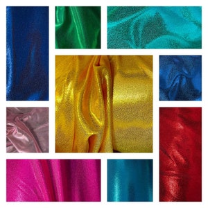 9 Colors Mystique Spandex Metallic Fabric Available By The Yard