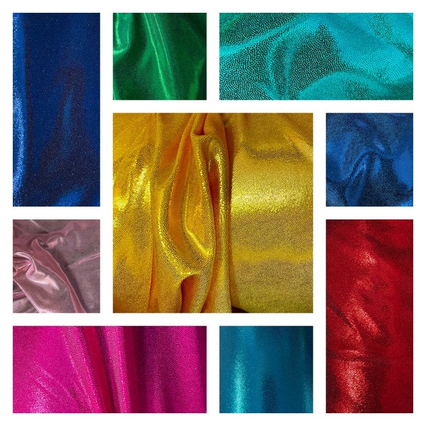 9 Colors Mystique Spandex Metallic Fabric Available By The Yard