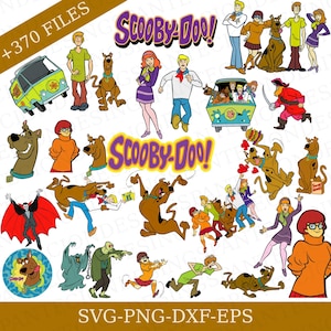 Scooby-Doo SVG - Png - Dxf - Eps Bundle, Cartoon Cut Files, Digital Clipart, Silhouette Cricut, Sublimation Design
