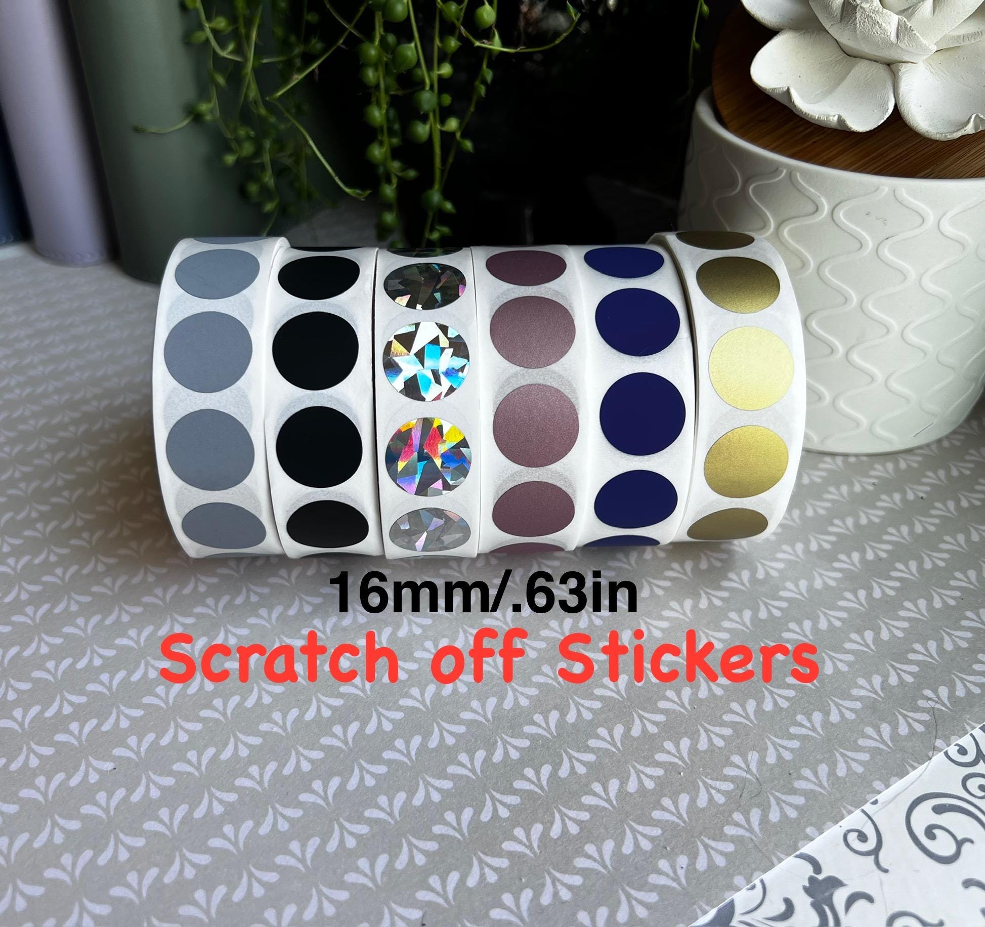 My Scratch Offs Rubbelaufkleber Silber, 3,8 X 3,8 Cm – 250 Stück Für Gewinnspiele & Partys
