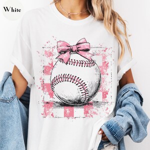 Comfort Colors® Coquette Baseball Shirt, Baseball Mom Shirt, Womens Baseball Shirt, Baseball Lover Shirt, Baseball Season, Baseball Bow Tee