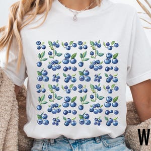 Blueberries, Aesthetic Fruit Shirt, Fruit Shirt, Vintage Graphic Shirt, Foodie Gift, Aesthetic Tee, Foodie, Plant Lover Shirt, Gardener Tee