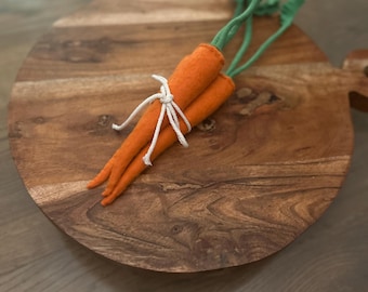 Felt Carrot PDF Pattern | Vegetable Play Food Sewing Pattern | DIY Felt Veggie Template | Pretend Play Kitchen