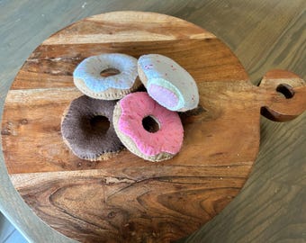 Felt Donut PDF Pattern | Play Food Sewing Pattern | DIY Felt Dessert Template | Pretend Play Kitchen Toy