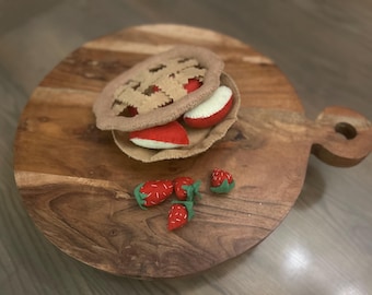 Filz Torte PDF Muster | Spielen Essen Schnittmuster | DIY Filz Dessert Vorlage | Pretend Play-Küchen Spielzeug