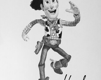 Howdy partner woody drawing, digital print