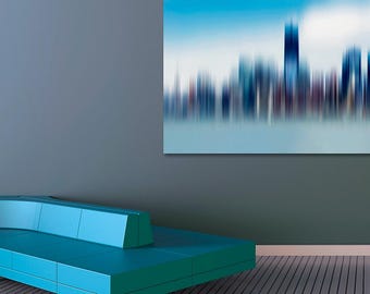 Skyline New York City I – Vibrant Acrylic Glass Print, Modern Cityscape Wall Art with Wall Mount (Limited Edition)