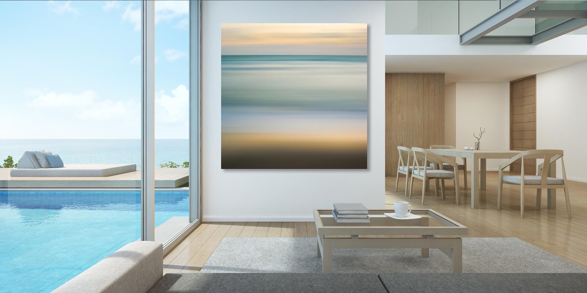 Flow IV - Miami Beach Sunrise Ocean Photography on Acrylic & Photo Paper