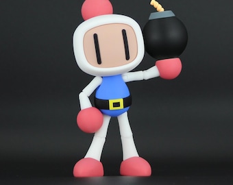 Individuell gestaltete, bewegliche Bomberman-Actionfigur – 11,4 cm groß mit Zubehör
