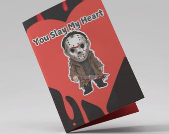 Tarjetas de felicitación, Tarjeta de San Valentín de Michael Myers, Humor negro, Lindo y espeluznante, Corazones sangrientos, Tarjetas de felicitación de terror, Tarjeta de San Valentín,