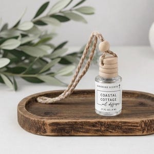 Hanging Car Diffuser, Non-Toxic Essential Oil Air Freshener, Long Lasting Scent (8 ML)