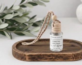 Hängande bildiffusor, giftfri luftfräschare med eteriska oljor, långvarig doft (8 ml)