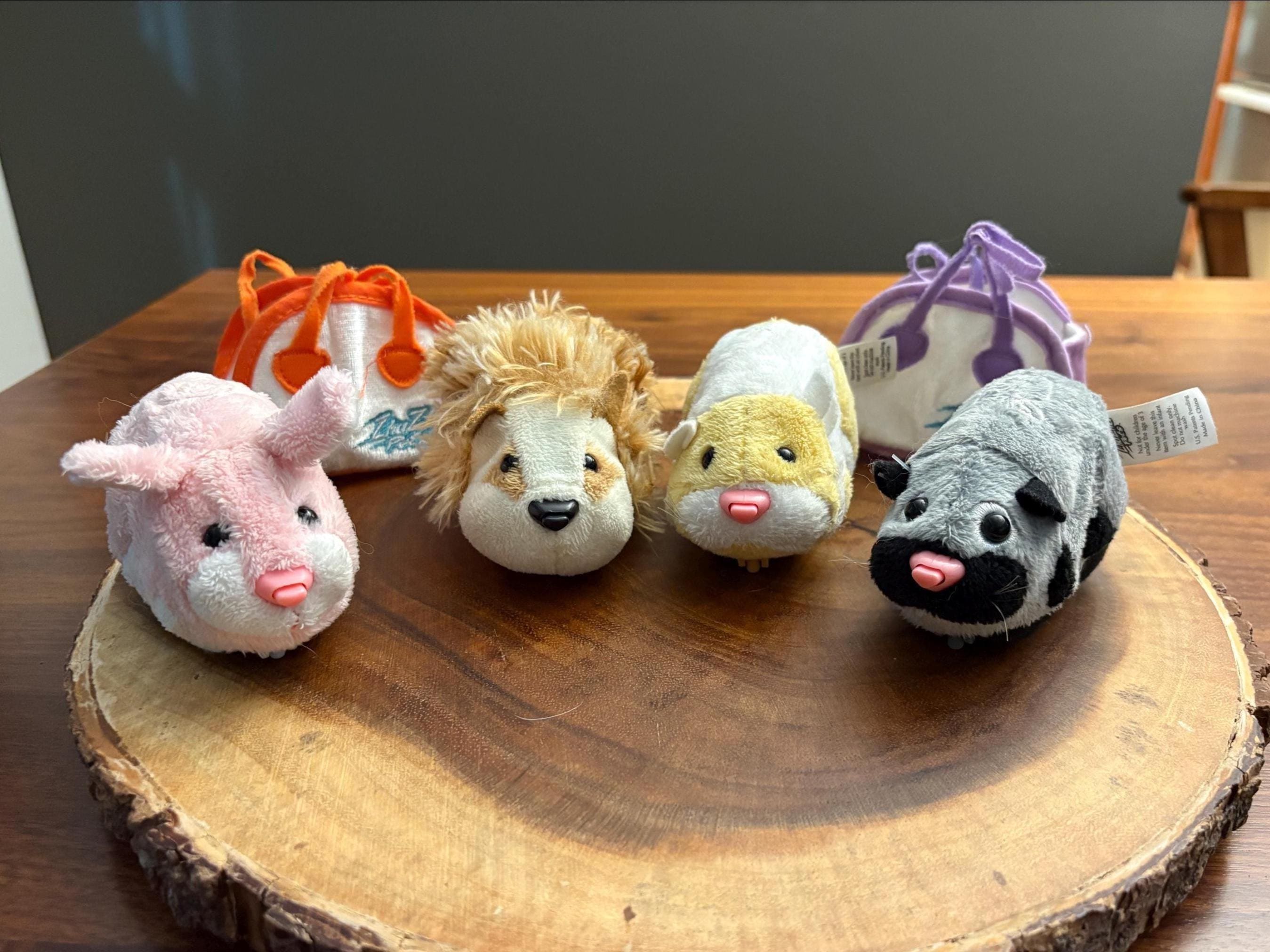 Vintage Zhu Zhu Pets Set: 2009 Working Hamsters, Hedgehog , Bunny