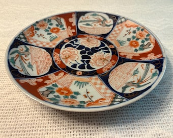 Vintage Japanese Imari Porcelain Charger Plate 11 Inch Floral Bird Ceramic Decor