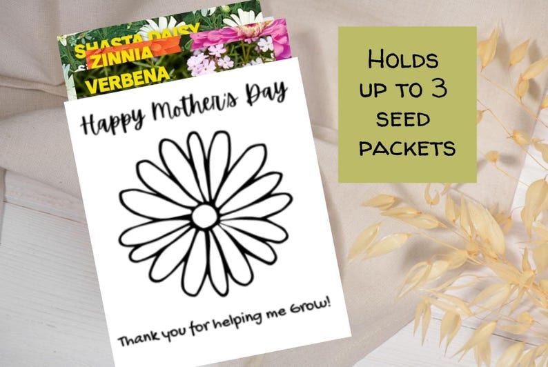 Printable Mother’s Day Seed Packet Template – Editable Kids Coloring ...