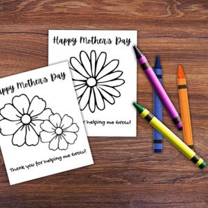 Muttertag Samen Paket Färbung Handwerk - druckbare Canva Vorlage | Oma Geschenkkarte | Einfache DIY-Aktivität | Kinder Klassenzimmer Projekt für Mama