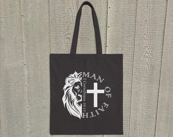 Lion of Judah Christian Tote Bag | Faith Carryall (Canvas)