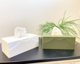 Minimalist Tissue Box Cover, Modern Home Decor, Rectangular Tissue Dispenser, 3D Printed - Unique Tissue Holder -Tissue Box - Bathroom Decor