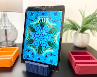 Unique IPad/Tablet Stand Dock | Modern Minimalistic Three-in-one, Business Card Holder for desk| Dock Stand for IPad/Tablet 3D Printed