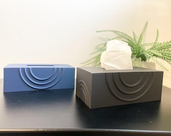 Unique Tissue Box Cover, Modern Home Decor, Rectangular Tissue Dispenser, 3D Printed - Tissue Holder -Minimalist Tissue Box - Bathroom Decor