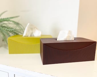 Unique Tissue Box Cover, Modern Home Decor, Rectangular Tissue Dispenser, 3D Printed - Tissue Holder -Minimalist Tissue Box - Bathroom Decor