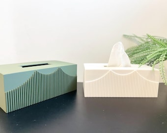 Minimalist Tissue Box Cover, Modern Home Decor, Rectangular Tissue Dispenser, 3D Printed - Unique Tissue Holder -Tissue Box - Bathroom Decor
