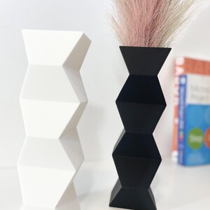White Modern Vase: 3D Printed Minimalist Home Decor