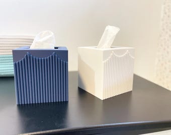 Minimalist Square Tissue Box Cover- Kleenex Box Cover 3D Printed - Modern Tissue Holder, Home & Bathroom Decor- Housewarming Gift-Tissue Box
